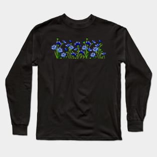 Blue Cornflower - Cornflowers Floral Artwork With Spring and Summer Feel Long Sleeve T-Shirt